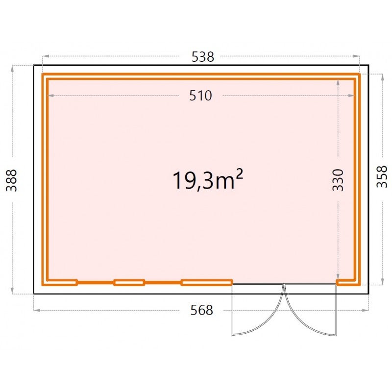 Caseta de Jardin metálica NH11 Iluminado | Blanco / Blanco | 538 x 358 - NOVO HABITAT - 2