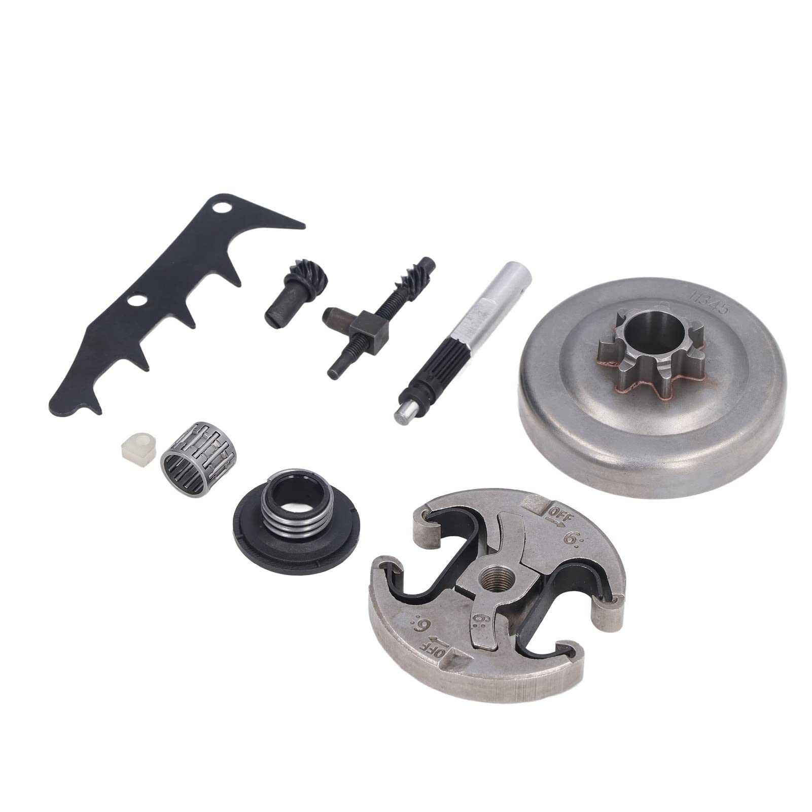 Brilluxa Ensemble D'embrayage Pour Tronçonneuse, Compatible Avec Husqvarna 575XP, 576XP, 570, Inclut Tambour, Pompe à Huile, Chaîne 3/8x7T, Pièce N