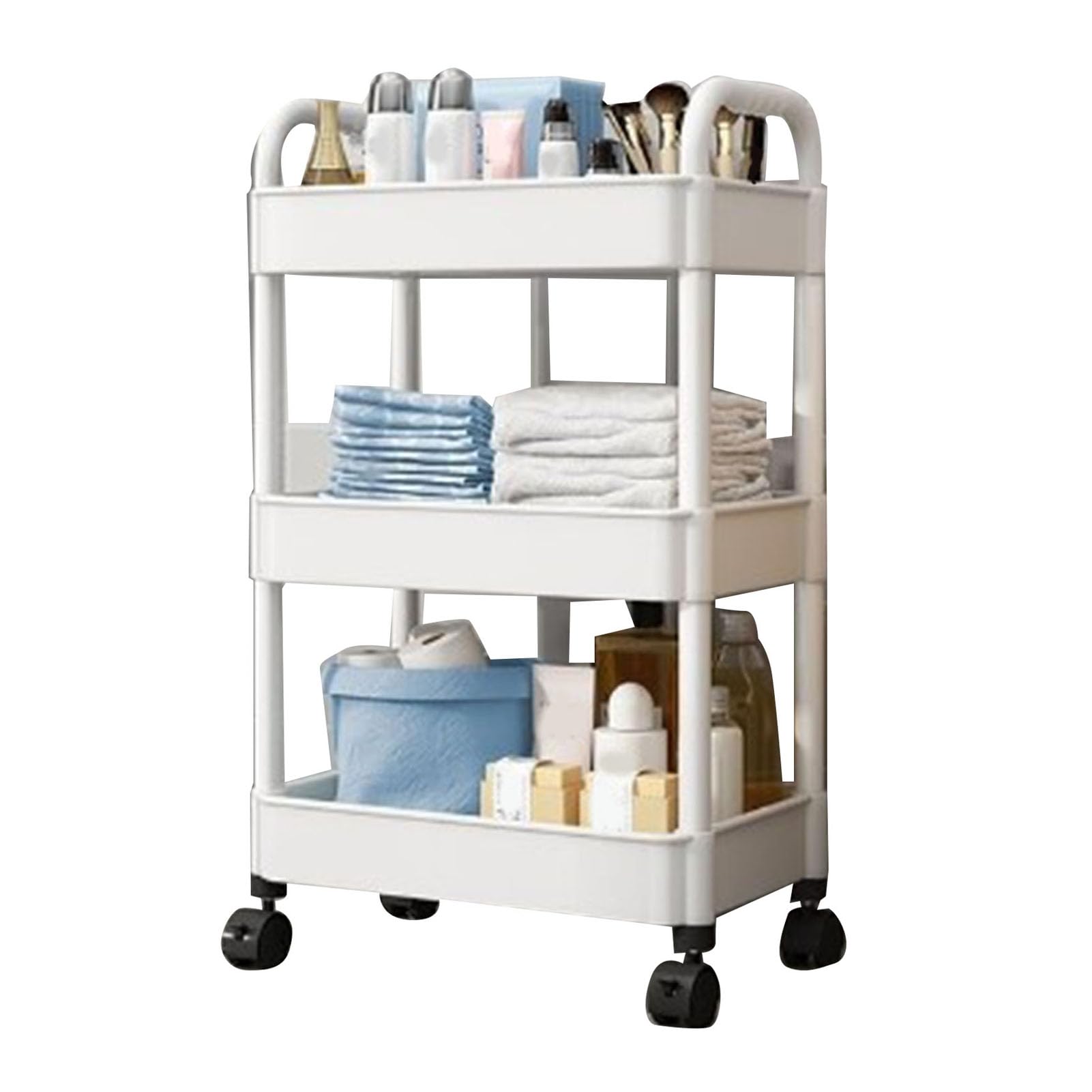 Chariot utilitaire à 4 niveaux, étagères de rangement pour chariot à