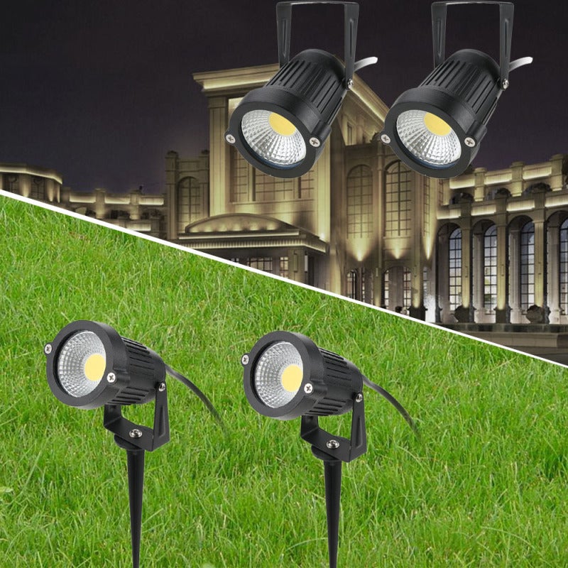 Lot de 4 lampes LED COB 12 V AC/DC, 500 lm, projecteurs haute puissance ultra-lumineux pour jardin, terrasse et allée. - 8