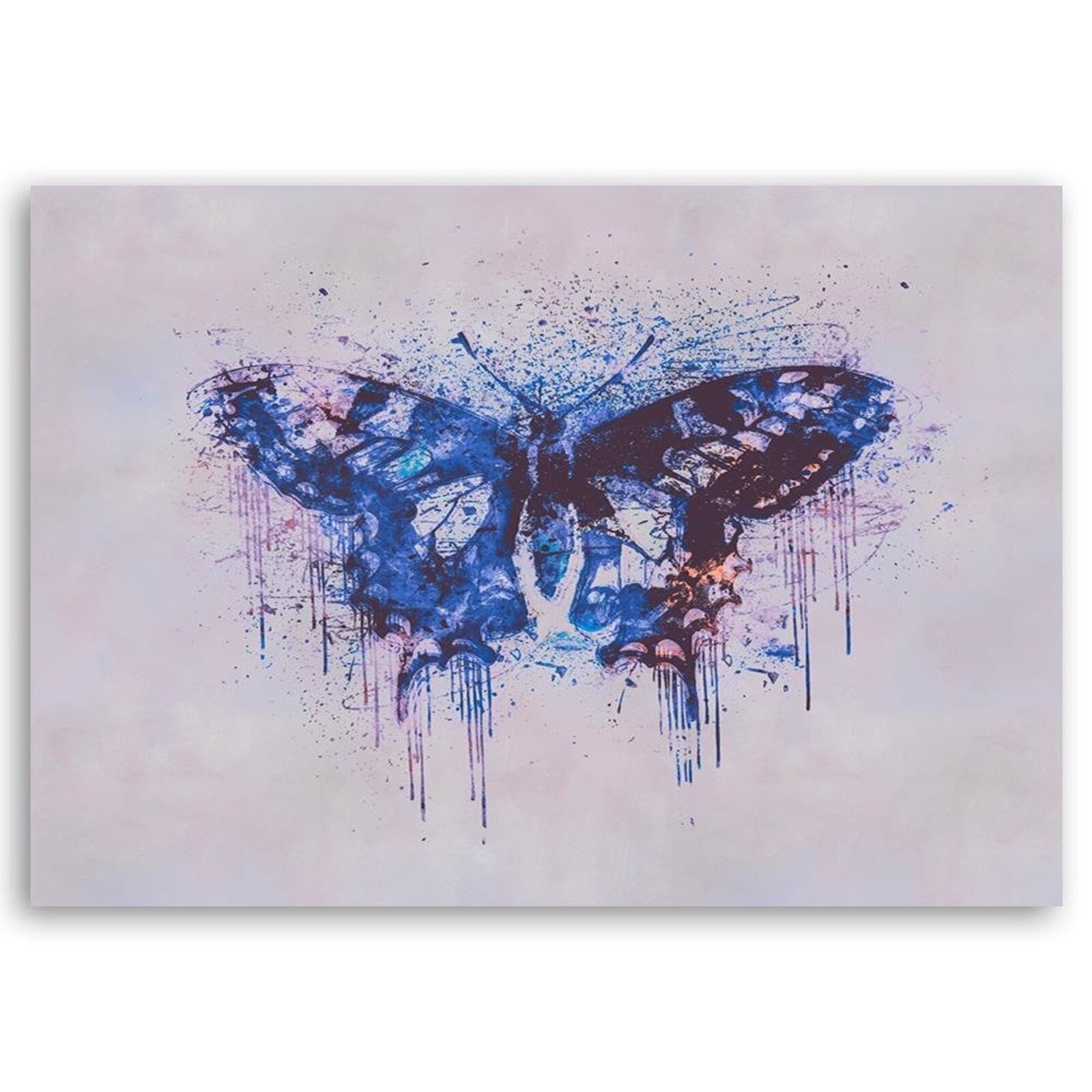 Tableau bois papillon multicolore - 100 x 70 cm - 2