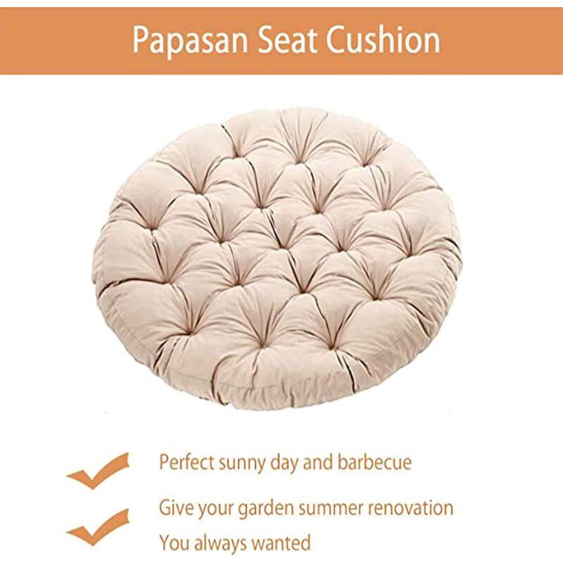 Coussin rond coussin de chaise capitonné arrondi coussin de sol épais couleur unie confortable, Garden Cushion, Rattan Armchair Cushion - 5