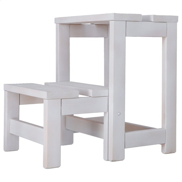 COSTWAY Escabeau 2 Marches Pliable, Marche Pied Bois 3 En 1, Tabouret Enfants Et Adultes, Bois De Sapin Naturel, Structure En H, Jardiniere Balcon, Charge 250 Kg, 50 × 39 × 45 Cm, Naturel