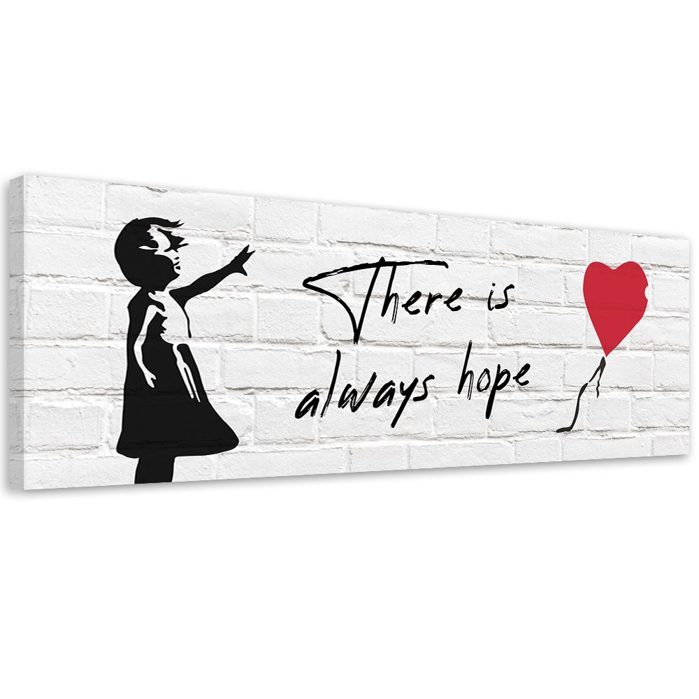 Obraz na płótnie, Banksy Dziewczynka z balonikiem 90x30