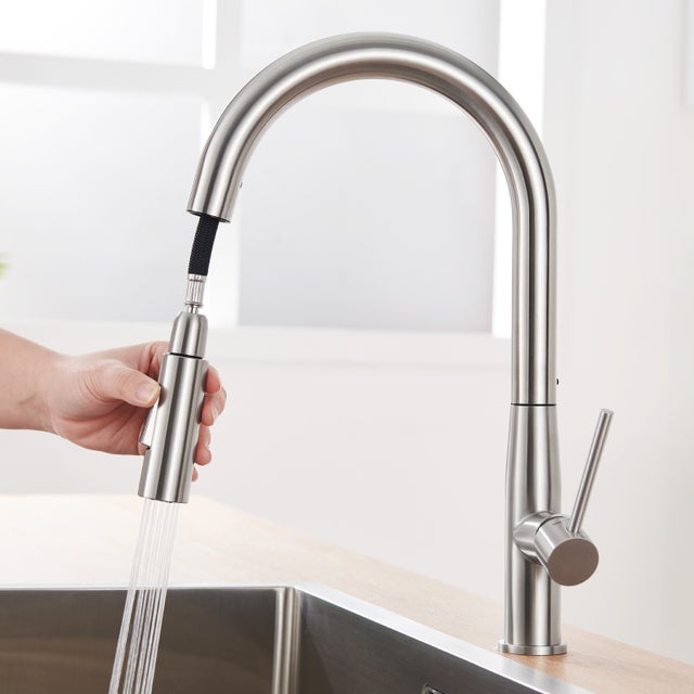 CECIPA Max Mitigeur de Cuisine avec Douchette Extractible - Robinet d'évier de Cuisine extractible en Acier Inoxydable Brossé