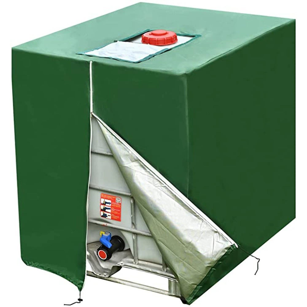Pokrywa zbiornika 1000 l, osłona przeciwsłoneczna do zbiornika na deszczówkę IBC, pyłoszczelna i odporna na promieniowanie UV, 116 x 100 x 120 cm, zi