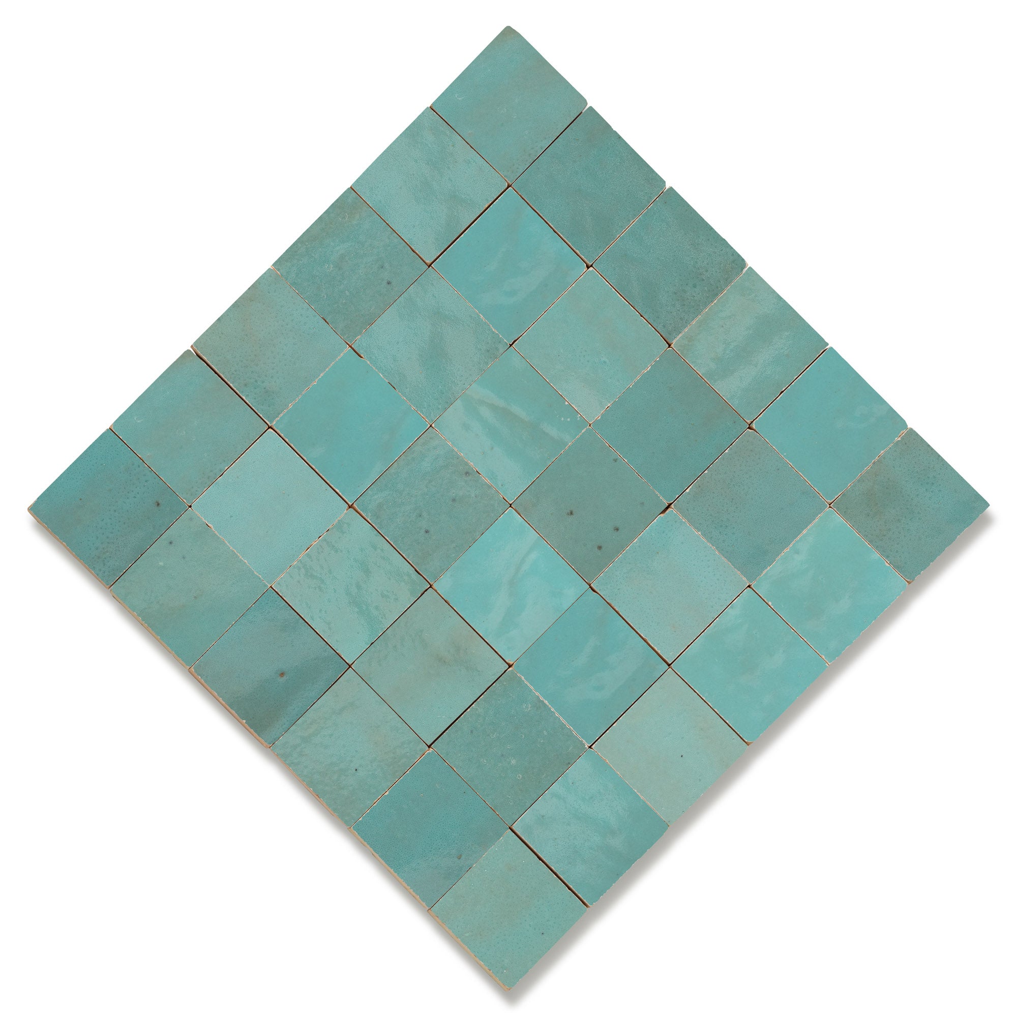 Carrelage Zellige Marocain Bleu Maldives 5x5 cm (vendu par plaque de 30x30 cm soit 0,09 m²) - RO'MA NATURE - 3