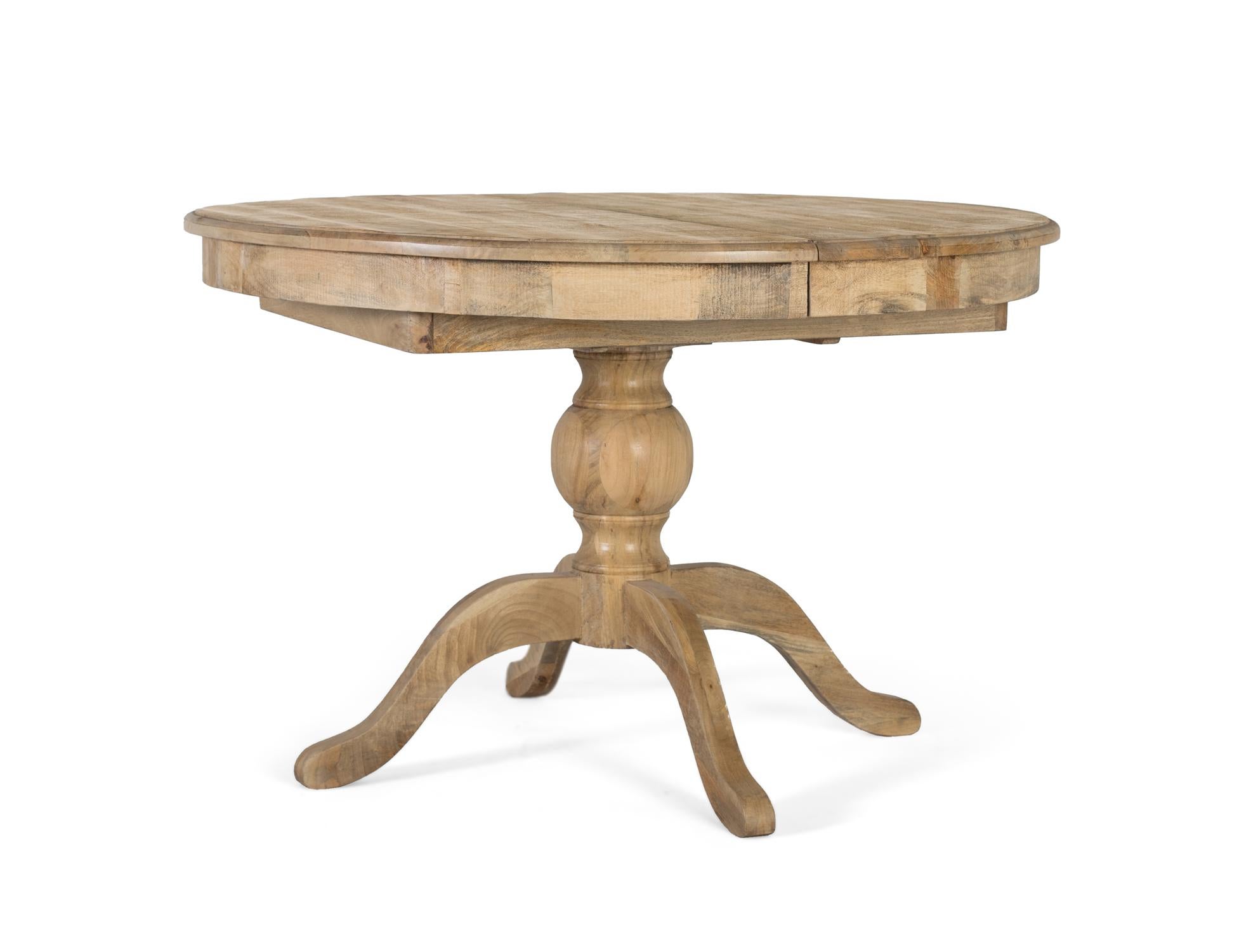 Rozkładany stół żłobkowy z drewna manguier, wykonany na głównej