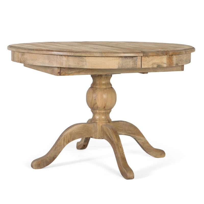 Rozkładany stół żłobkowy z drewna manguier, wykonany na głównej