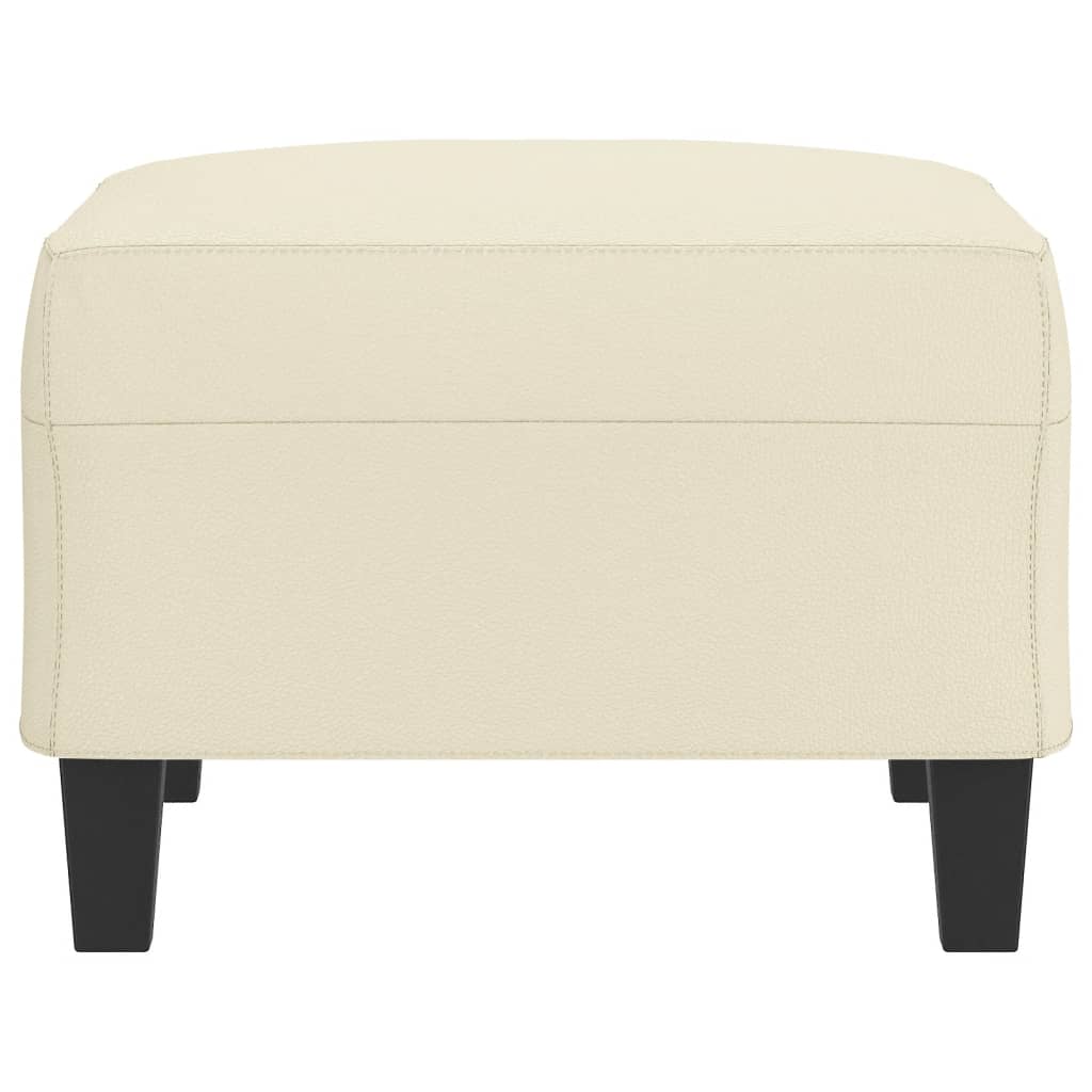 Repousa-pés em pele sintética creme 70x55x41 cm - 4
