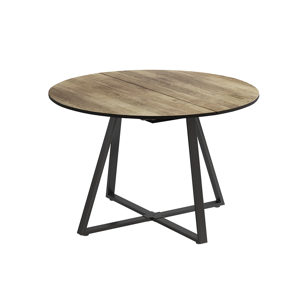 Vicco Stół jadalny Loyd, Rustykalny dąb/czarny, 120 x 120 cm rozszerzalny