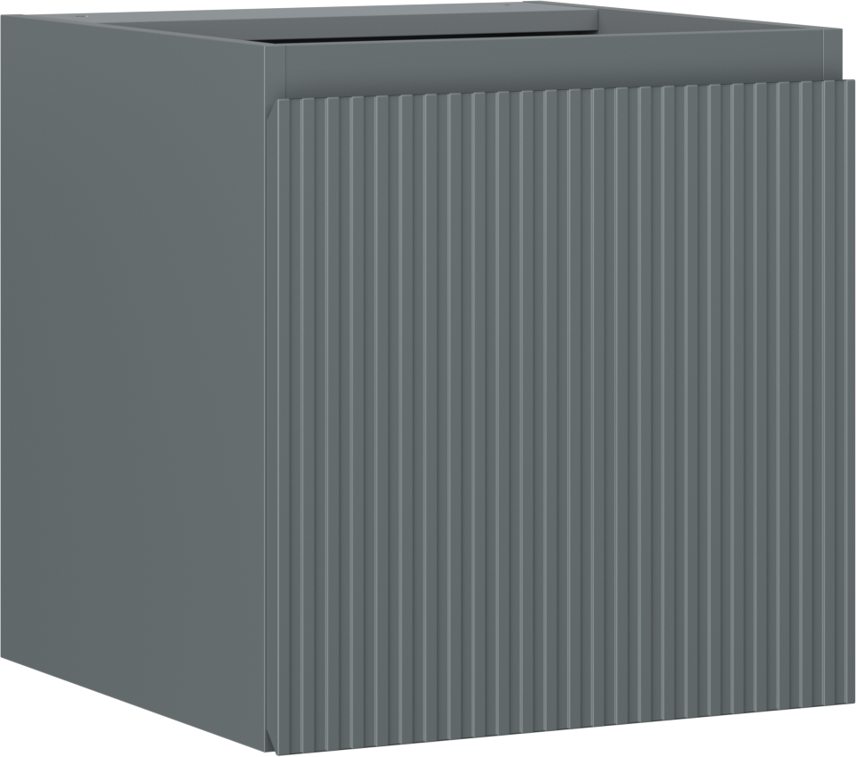 Mexen Rivel szafka łazienkowa podumywalkowa 45 cm, 1 drzwi, ryflowana, grafit mat - 91A21-04547-1-BF66