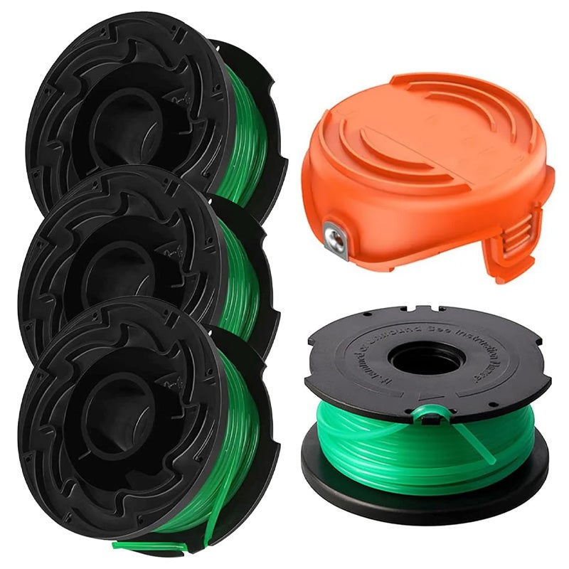 Pasuje do automatycznych podkaszarek do trawy Black &amp; Decker GH3000 LST540 GH3000R LST540B, 4 szpule żyłki + 1 osłona