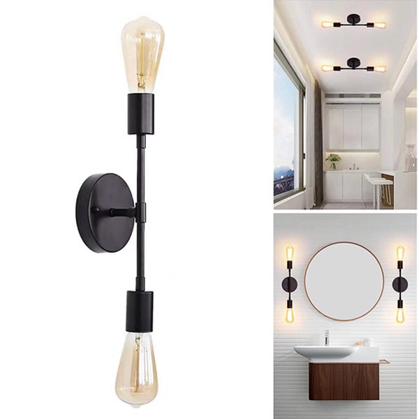 Czarne lampy łazienkowe E27, kinkiety łazienkowe, oświetlenie łazienkowe 110v-240v (żarówki nie są dołączone)