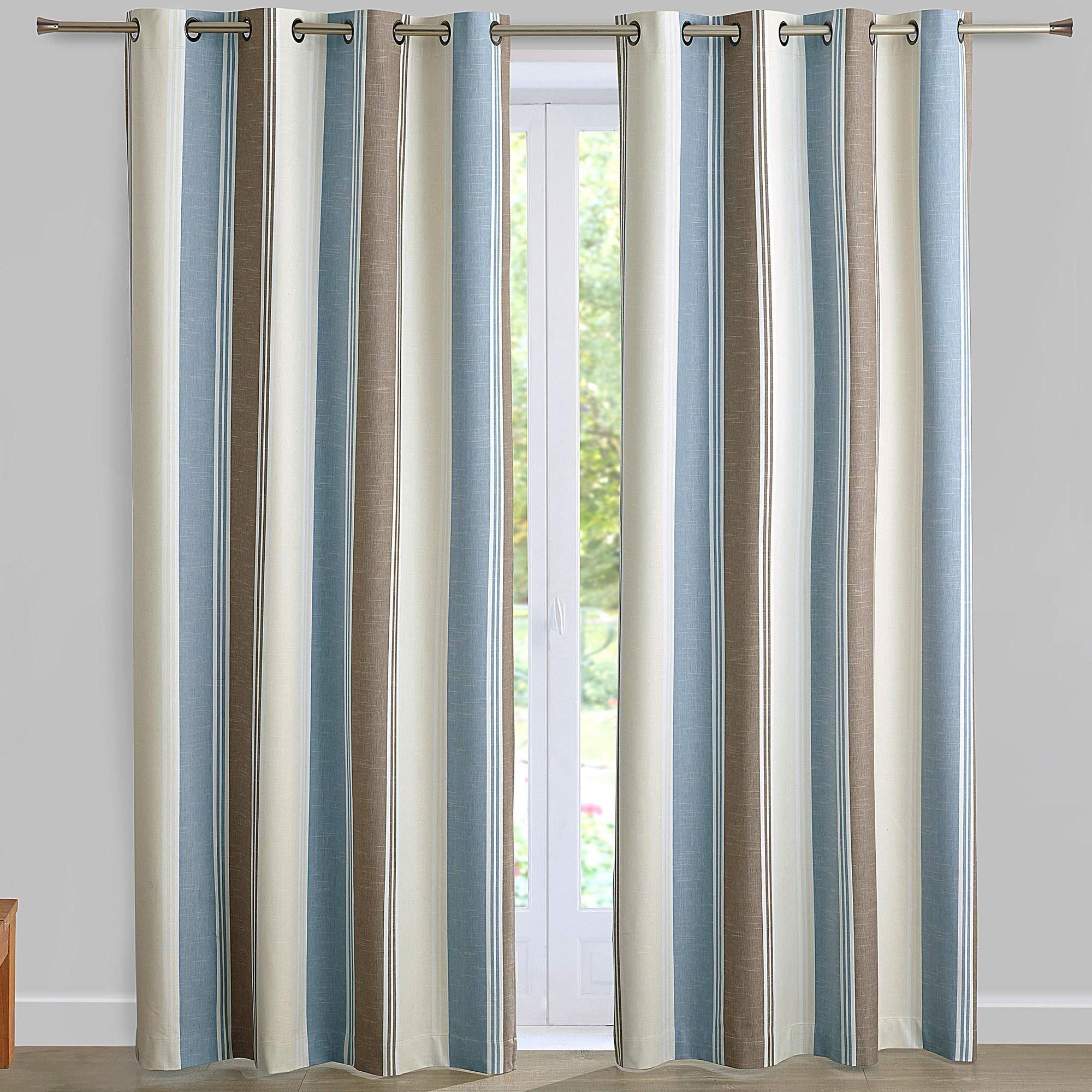 Rideau De Douche Rayures Bleu Vintage - Style Rétro Et Moderne - Imperméable 182 X 183 Cm - Ohocut - 5