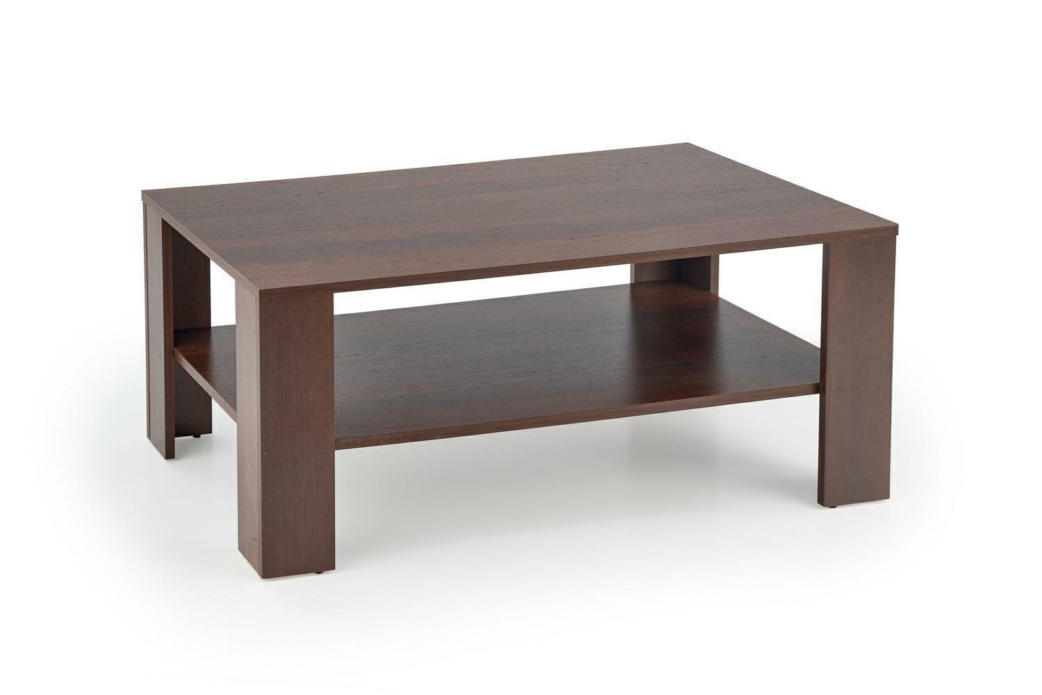 Stolik kawowy Tastur prostokątny INTESI nowoczesny ciemny orzech z półką 110x65 cm 1 szt.