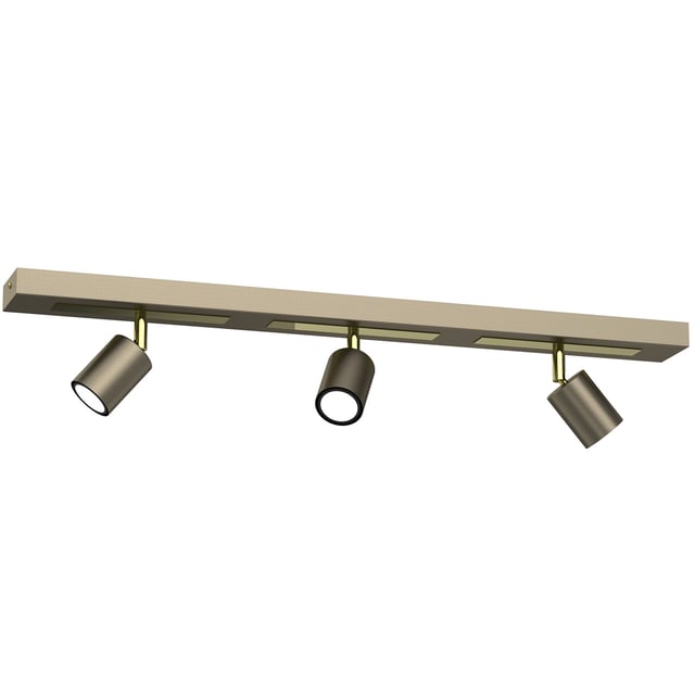 Lampa sufitowa wisząca Rodez tytanowy złoto-złoty połysk 3xGU10x8W wym: 15 x 80 x 8 cm metal Luminex