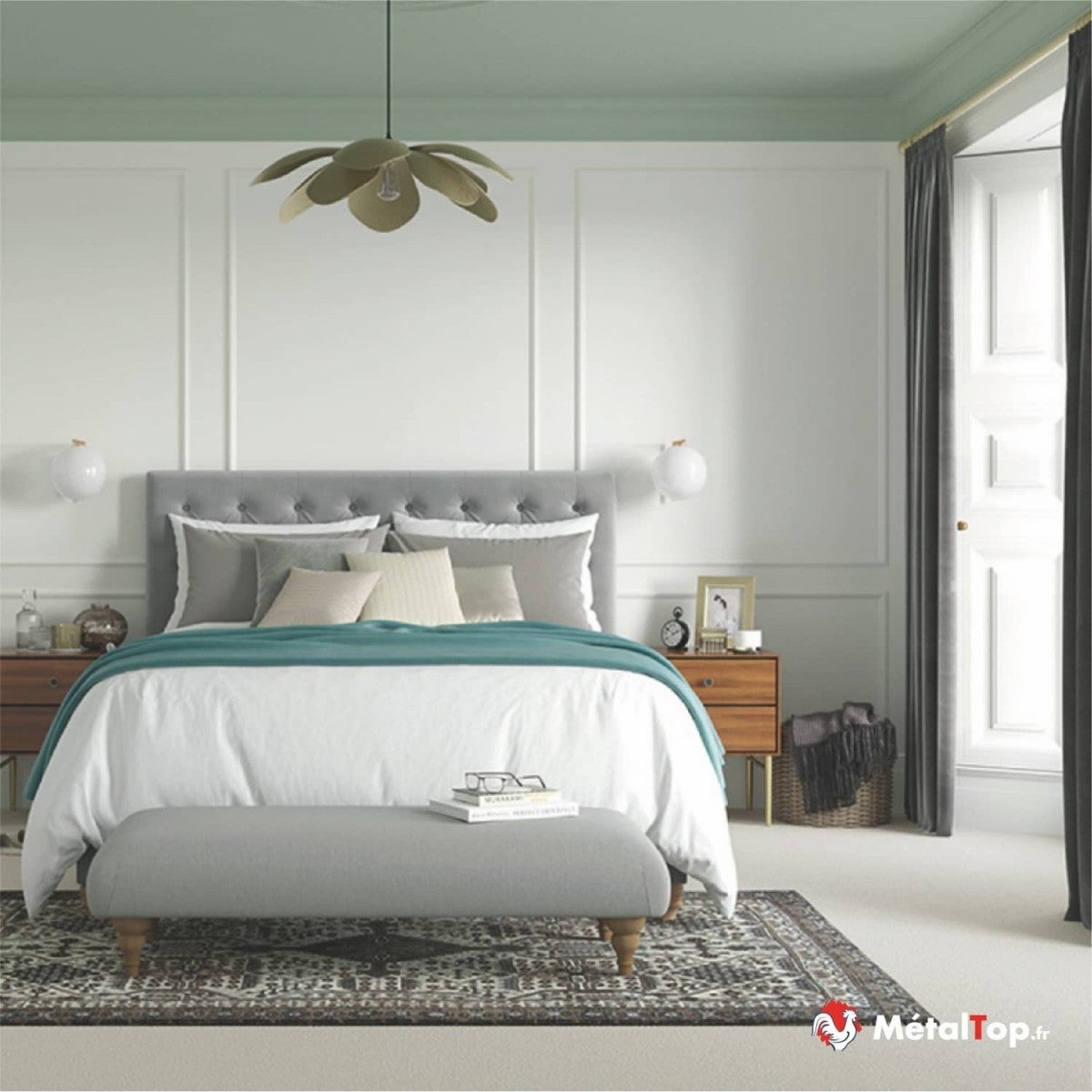 Peinture Mur Et Plafond - Bleu - RAL 5014 - 15 L - Métaltop - 8