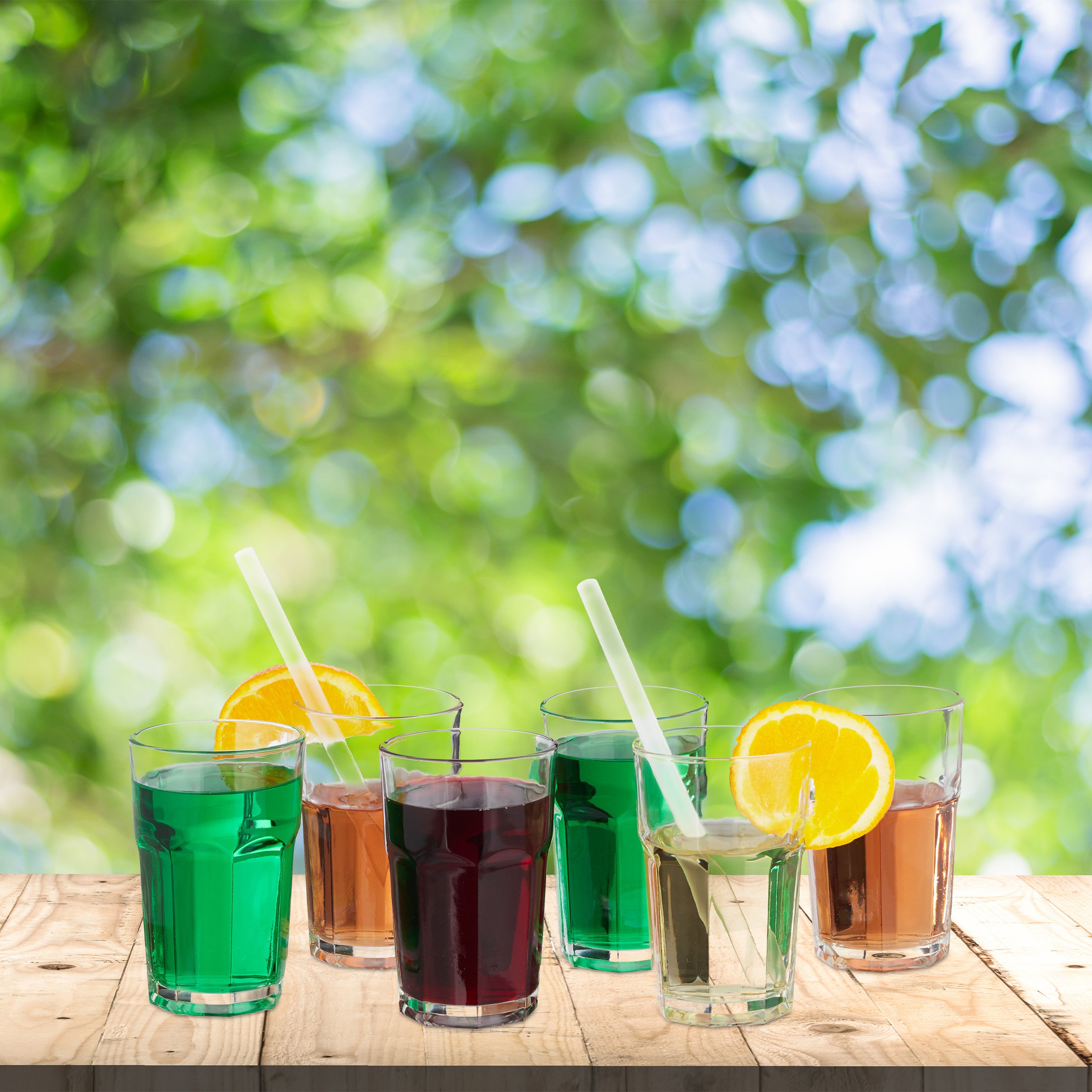 Set da 48 bicchieri, 300 ml, in Cristallo, Rotondi, per Acqua, Succhi Bibite, Lavastoviglie, Trasparenti - 5