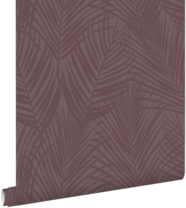 Papier peint feuilles de palmier violet foncé - 50 x 900 cm - ESTAhome