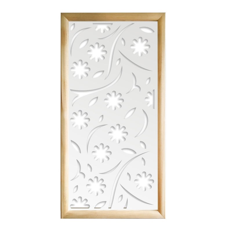 JESIEŃ - Prostokątne moduły dekoracyjne z drewna i PCV - Rozmiar 47x94 cm - Grubość 47 mm - Kolor wewnętrzny BIAŁY