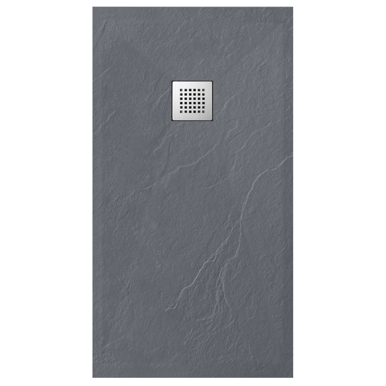 BALNEO Brodzik Prysznicowy płaski prostokątny 80x110x2,5cm ciemnoszary - Brodzik kompozytowy antypoślizgowy antybakteryjny