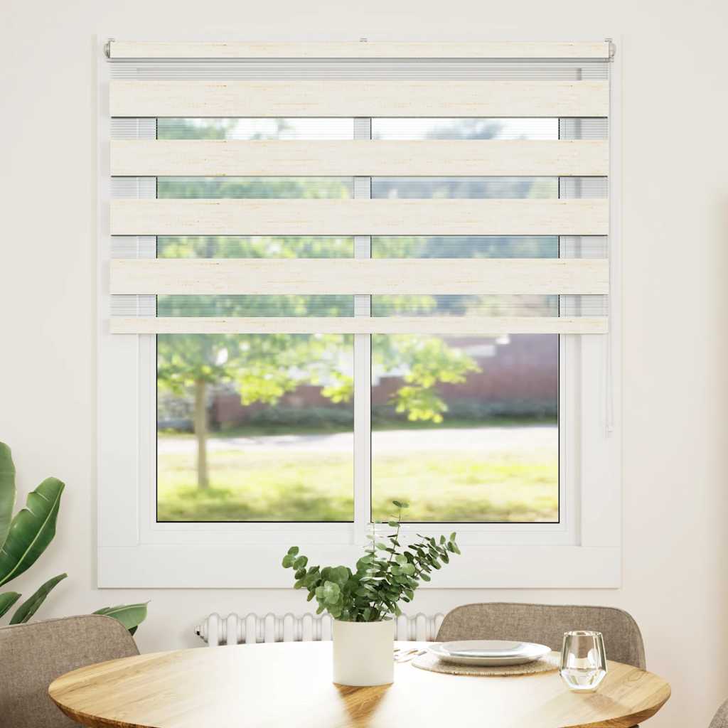 Estor cebra beige mármol tejido ancho 115,9 cm poliéster - 2