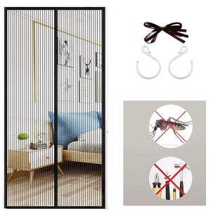 Moustiquaire De Porte Magnétique Rideau De Porte Antimoustique Avec Fermeture Aimantée Sans Perçage Pour Porte De Balcon, Porte Cave 120*240cm | Leroy Merlin