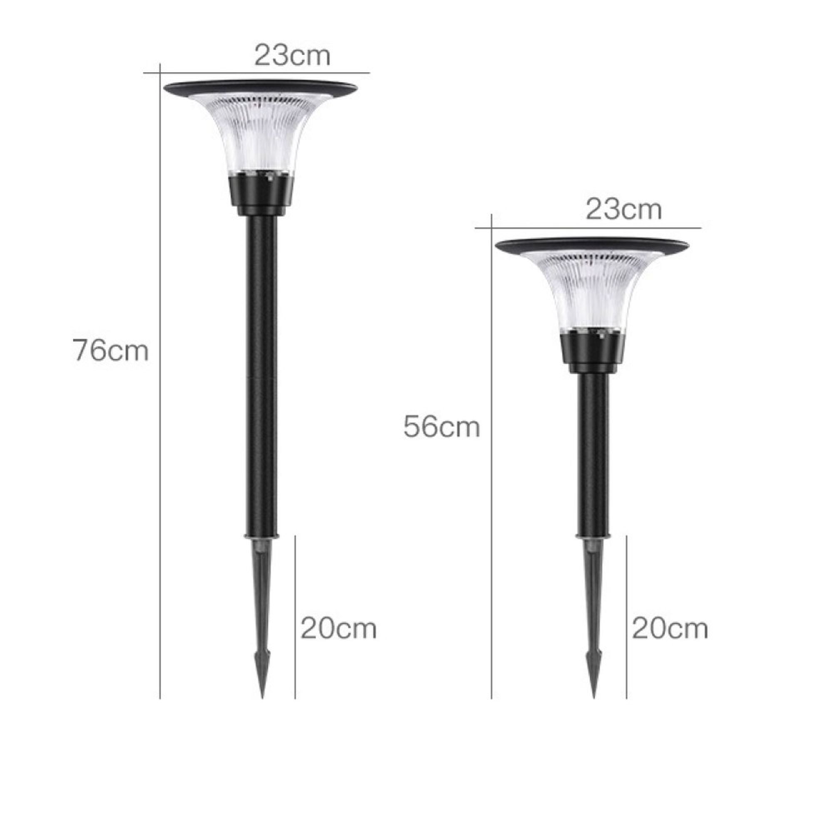 Smart lampe solaire Iplux® Florence sur pied 62cm - Haute qualité - Durée de combustion 15 heures - 8