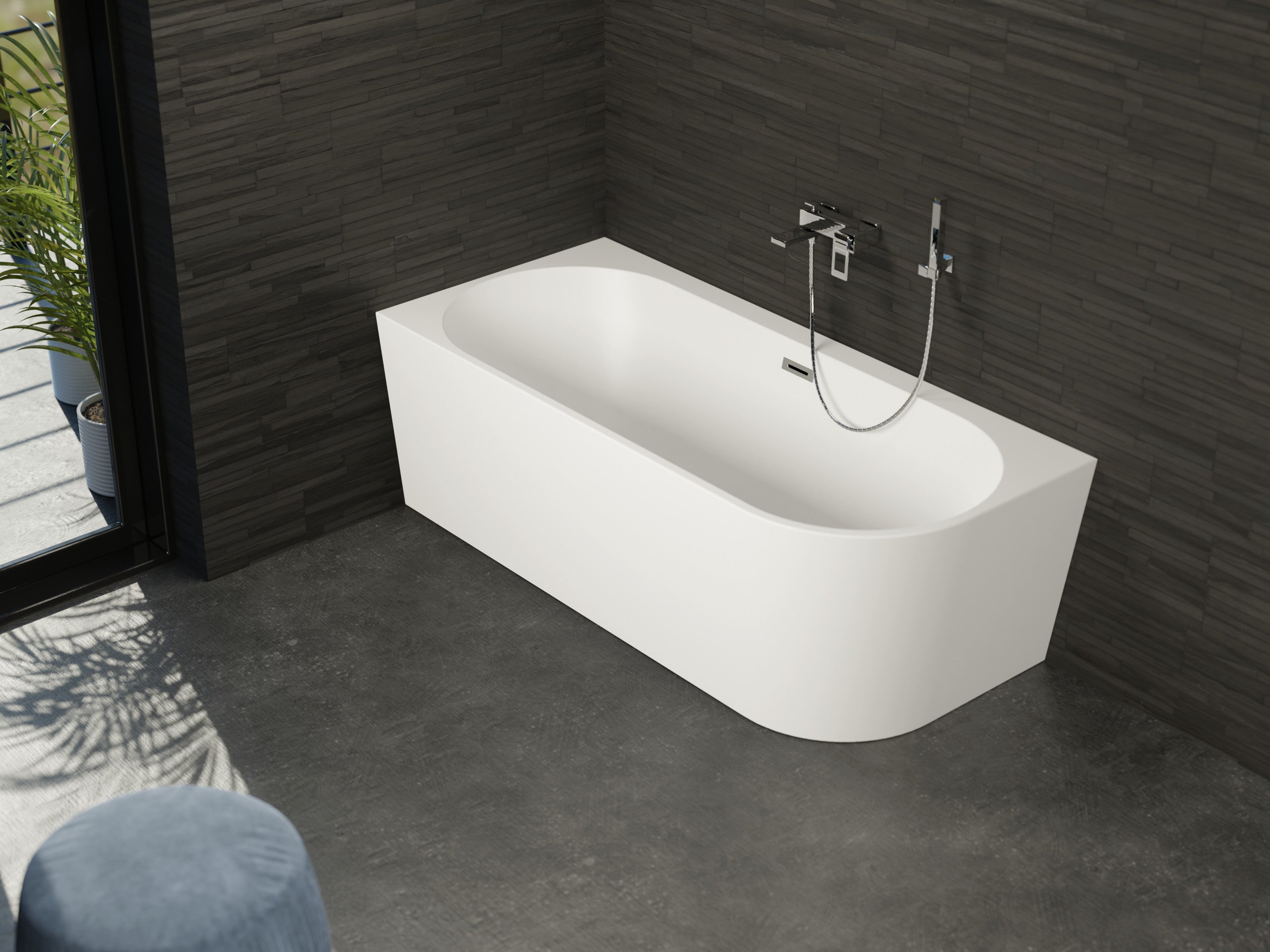 Baignoire Ilot Capri 170 gauche blanche 170 x76 x58 cm, by SPALINA - 6