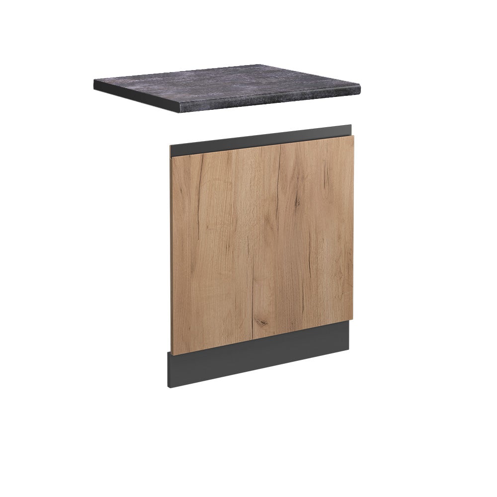 Vicco Panel przedni R-Line, Złoty dąb energetyczny, 60 cm J-Shape, BP Antracyt