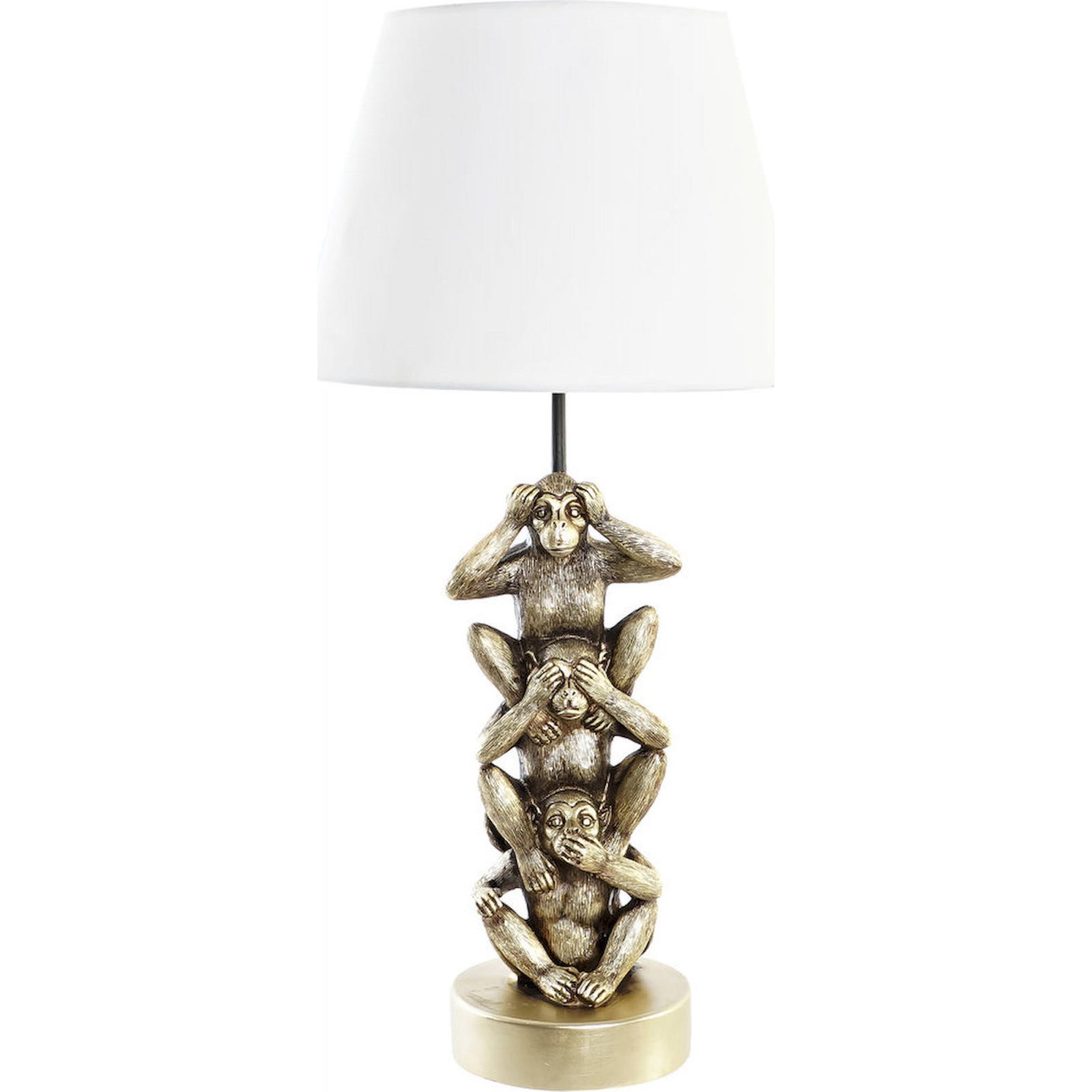 Lampe de table moderne noire singe Jolipa Monkey poly Lampe de table moderne noire singe Jolipa Monkey poly