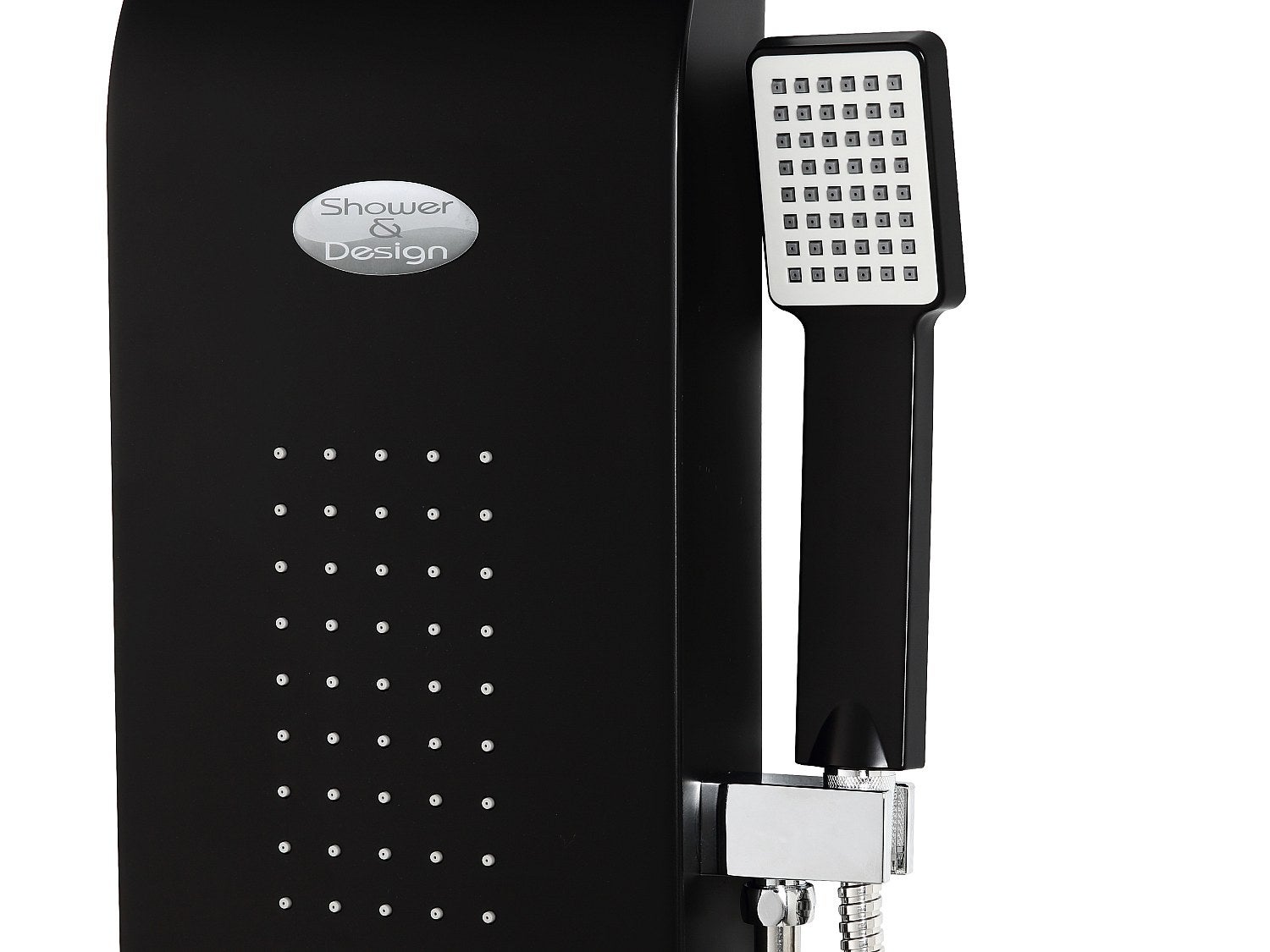Columna de ducha de hidromasaje KOURBEA - Negro - 20x132 cm - 6