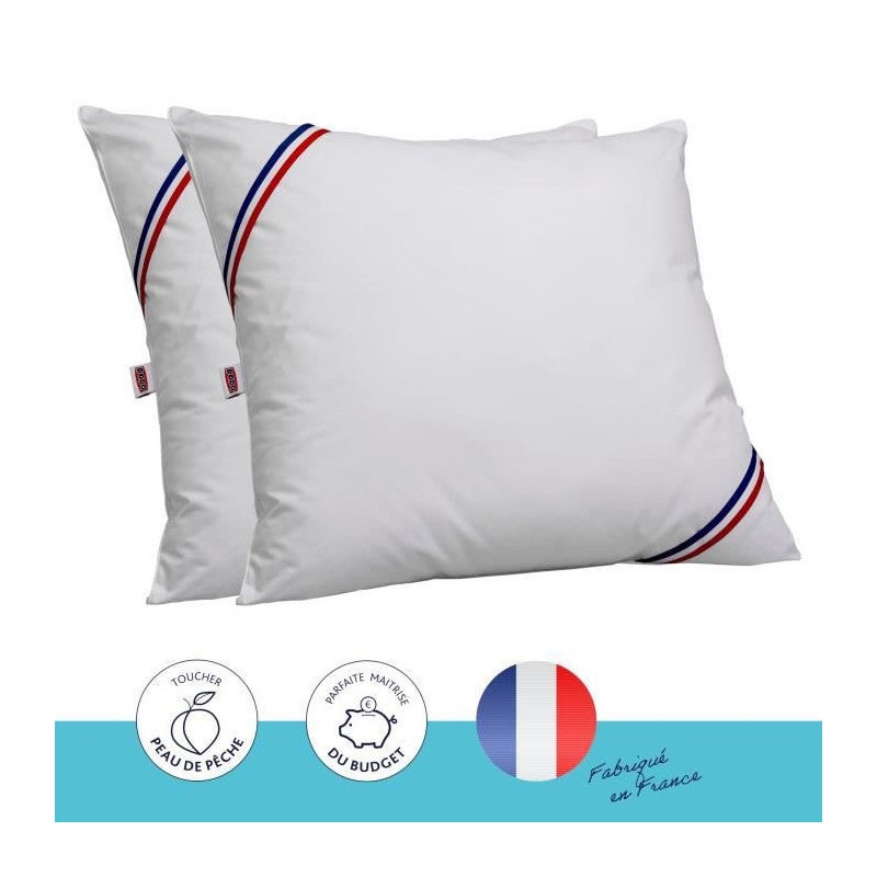 DODO Taiga Kopfkissen 2er-Set - 60x60 Cm, Mittlere Festigkeit, Aus Recyceltem Polyester, Ultraweich & Waschbar