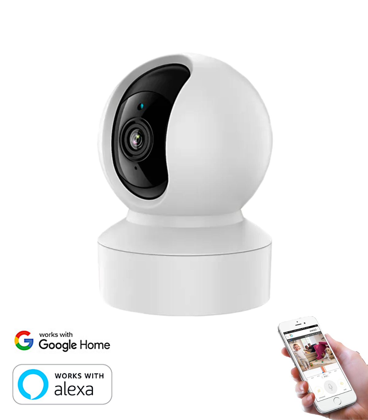 Cámara de vigilancia y seguridad WiFi 360º Smartfy 3MP compatible