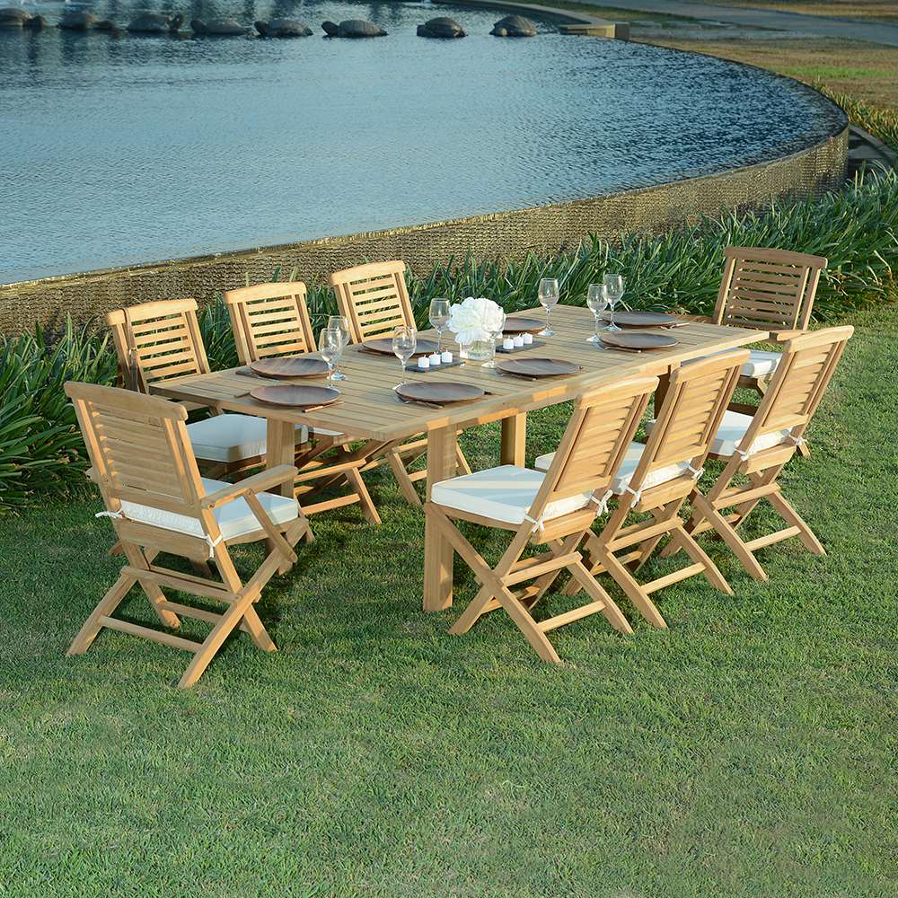 Tavolo allungabile in teak massiccio Constantine 174/234 x100 cm - 3