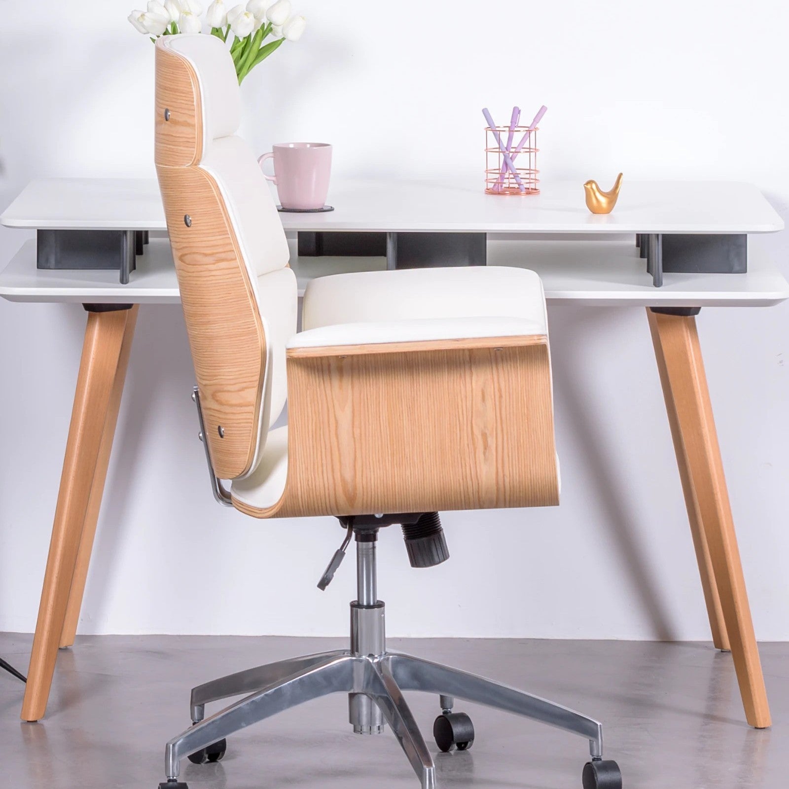 Chaise Scandinave - CLP - Calais - Similicuir - Pieds Bois De Hêtre