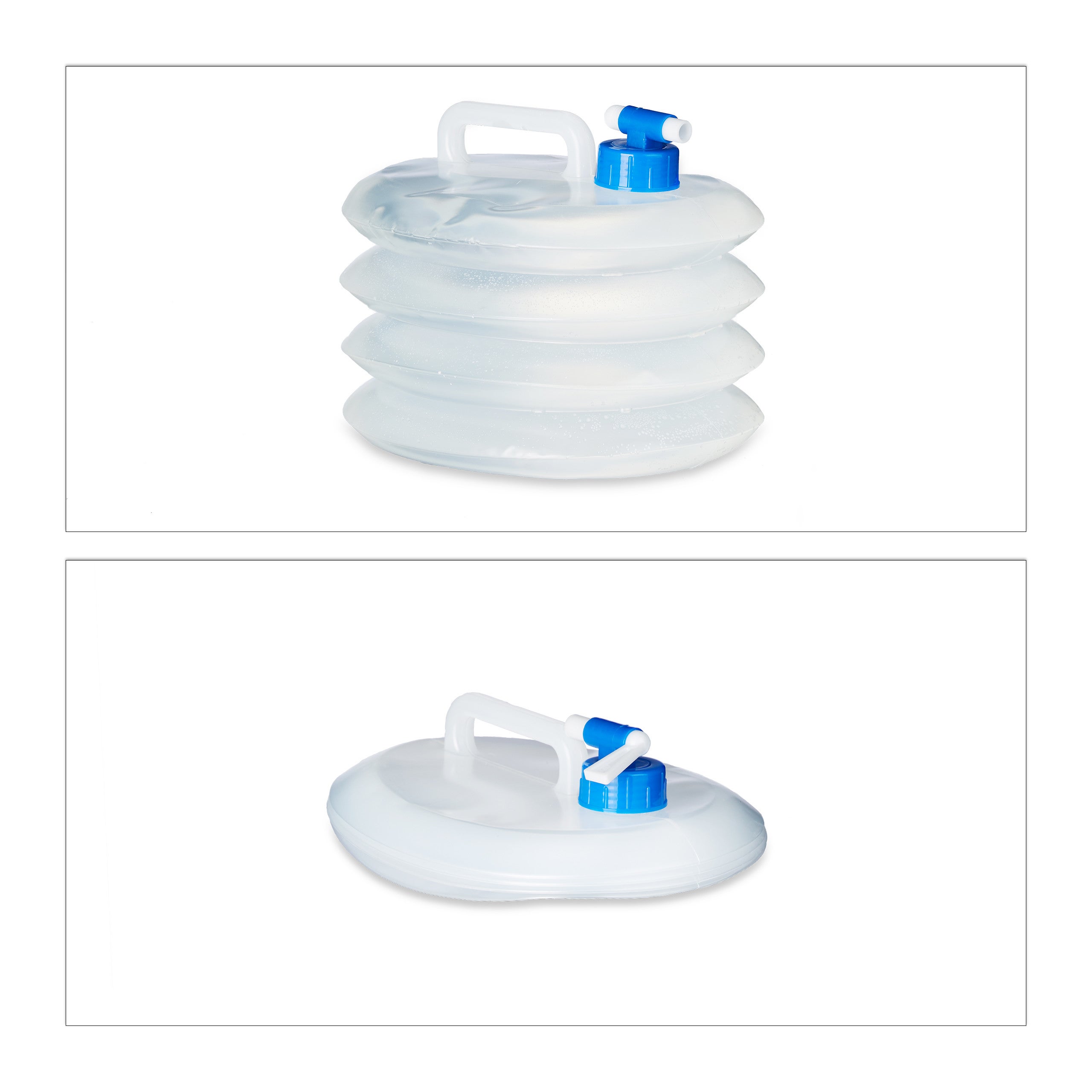 Jerrycan pliable ovale lot de 4 pour camping, festival, jerricane, goût neutre, bidon à eau 5 L sans BPA, Relaxdays - 7