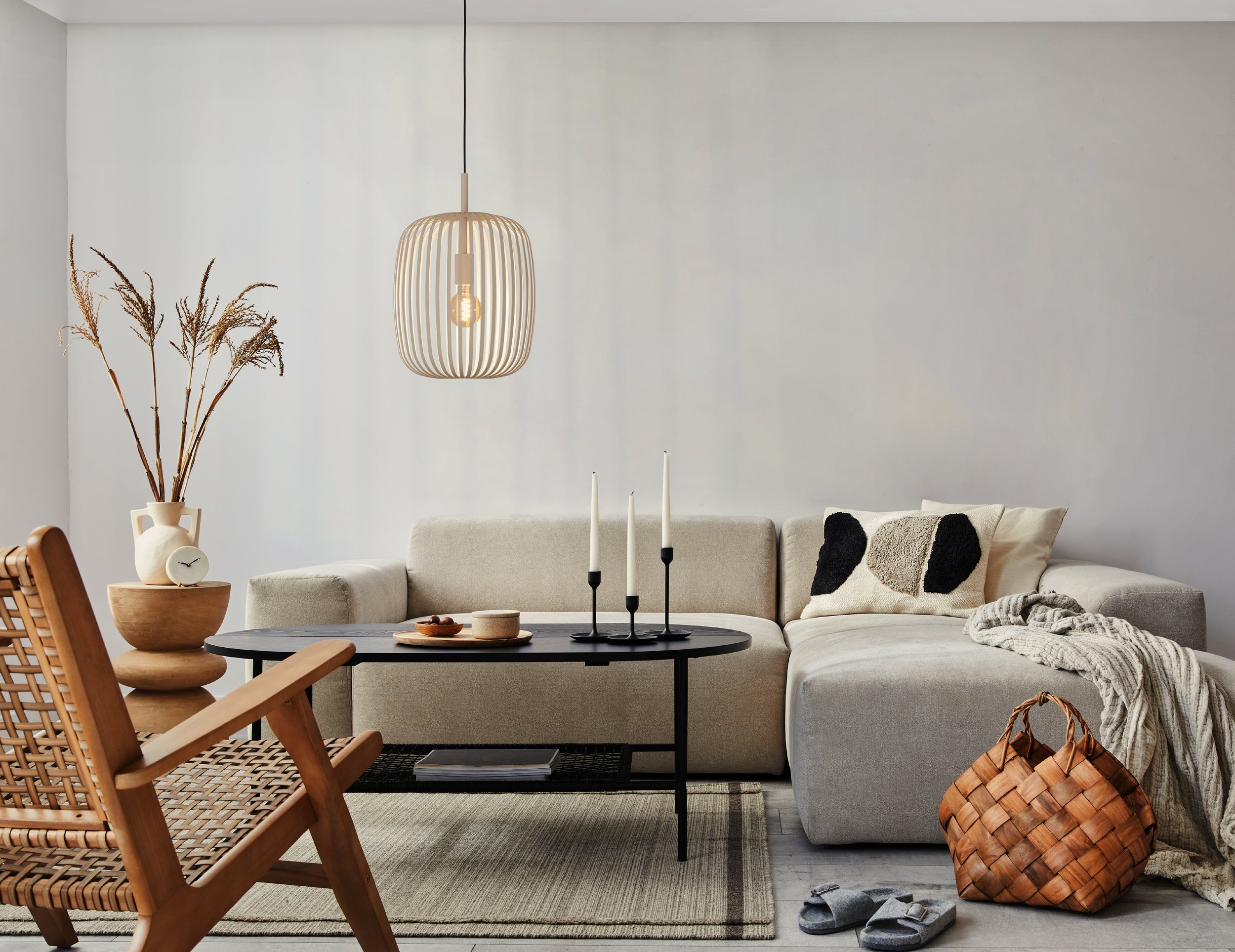 Lampada a sospensione Romazzina, lampada sospesa per tavolo da pranzo a luce singola, per sala da pranzo in metallo color sabbia, E27- EGLO - 4