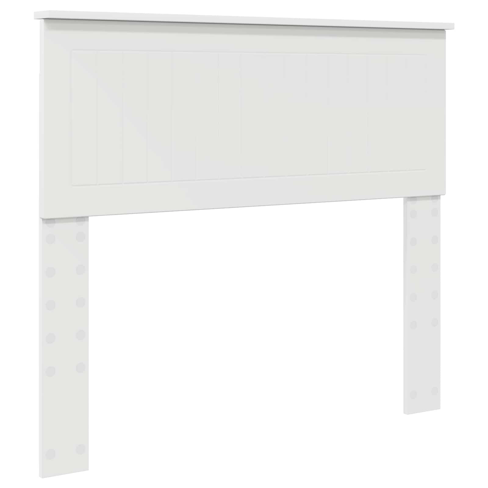 Cadre de lit avec tête de lit en pin massif blanc, 100 × 200 cm - 6