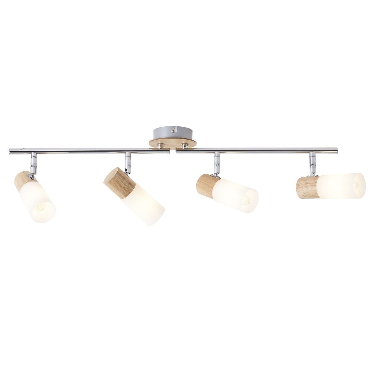 Lampa BRILLIANT, świetlówka 4-płomienna Avia, kolor czarny/drewniany, metal/drewno, 4x D45, E14, 40W, żarówki w kształcie łezki (nie dołączone), A++ - 3