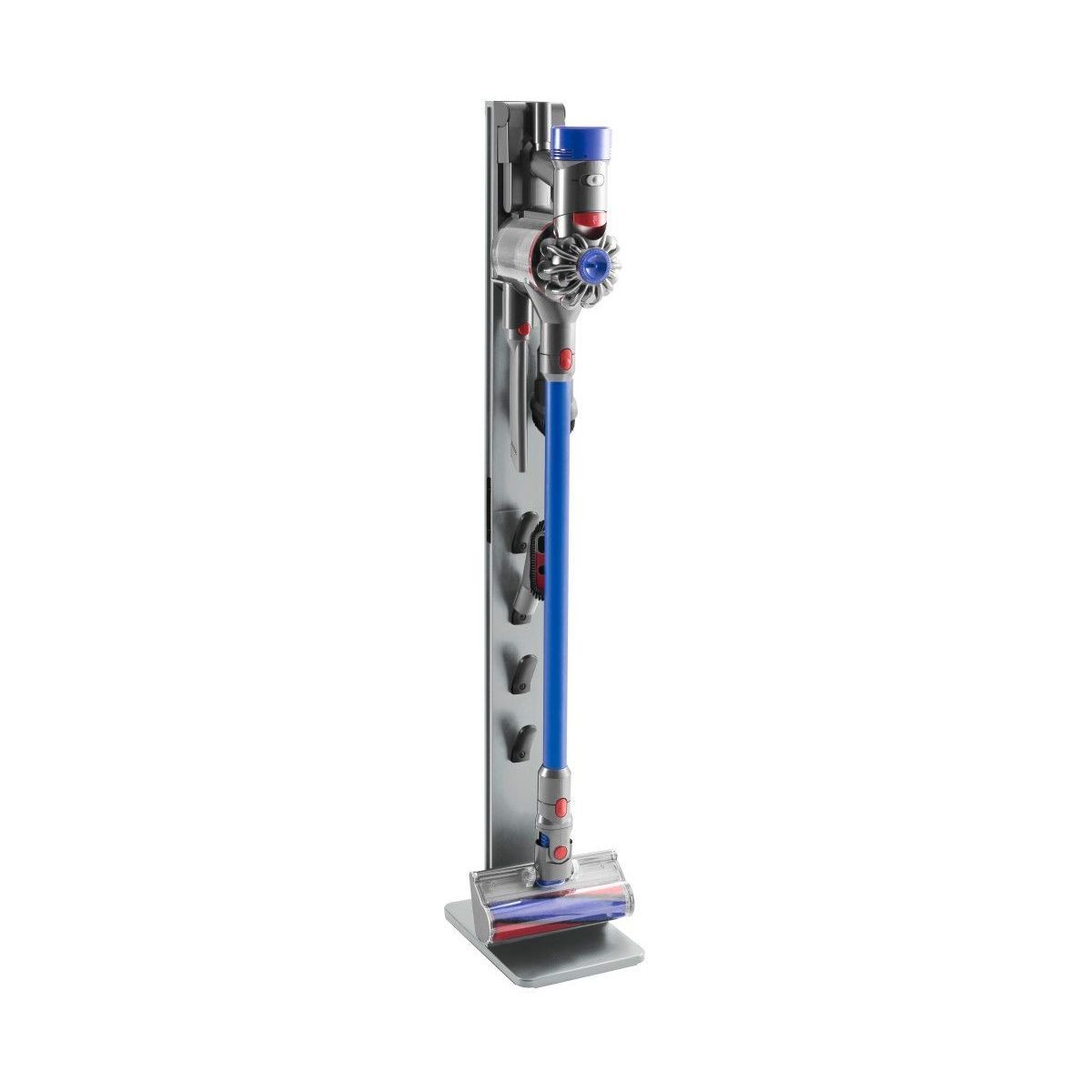 Support de rangement XAVAX Mural fixation universelle aspirateur balai argent - 4