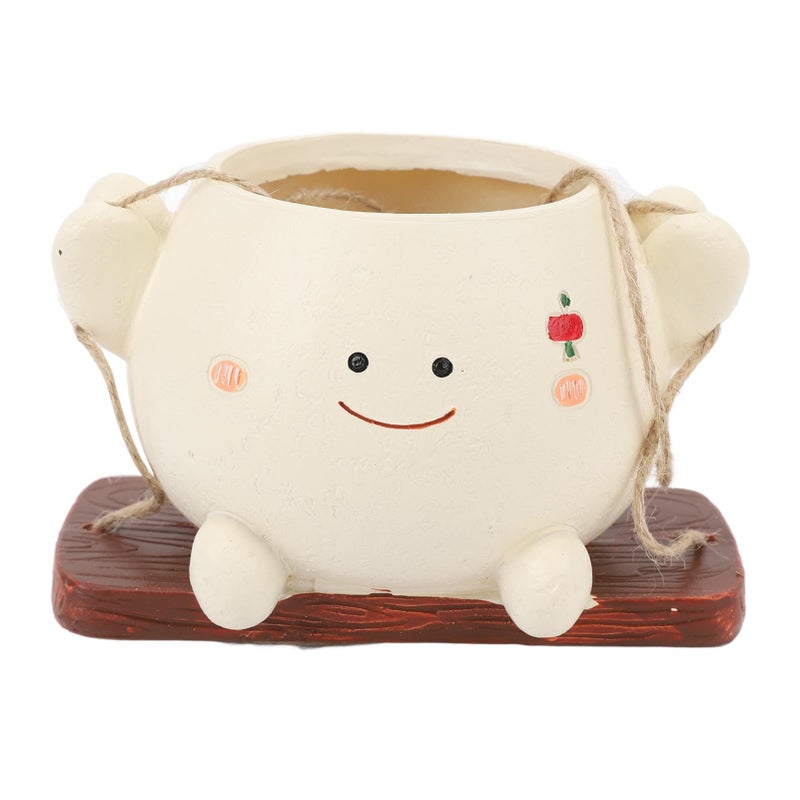 Wisząca doniczka z żywicy z motywem huśtawki do roślin domowych i zewnętrznych, dekoracja sukulentów, prezent dla dziecka, nauczyciela,