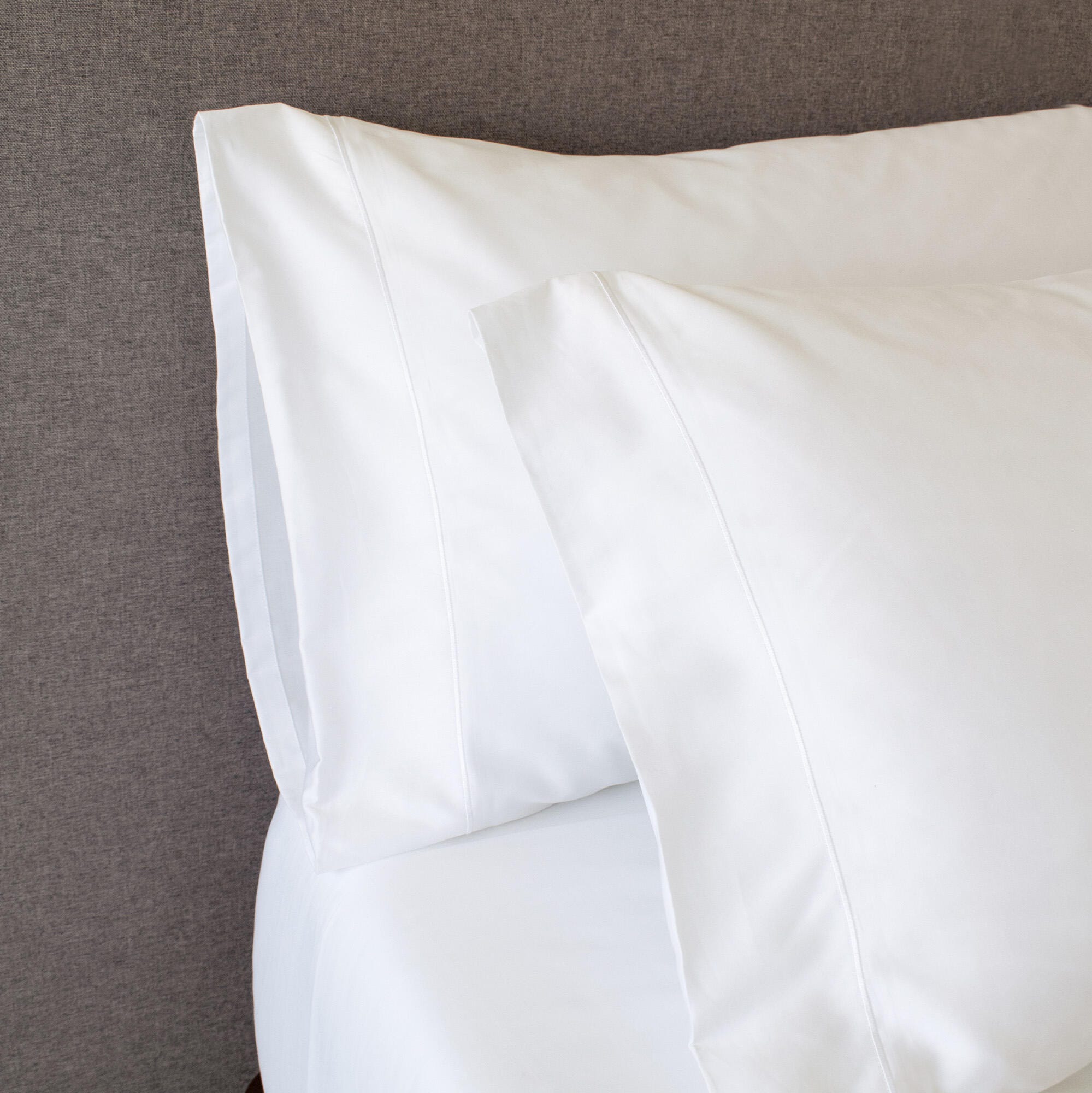 Funda de almofada Bordón INSPIRE algodão 400 fios branco 45 x 155 cm - 3