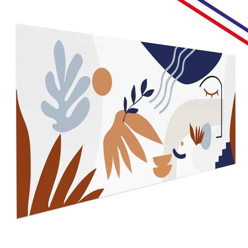 Crédence de salle de bain en PVC design bleu 140x30 cm (en 2 bandeaux) - Face - 4
