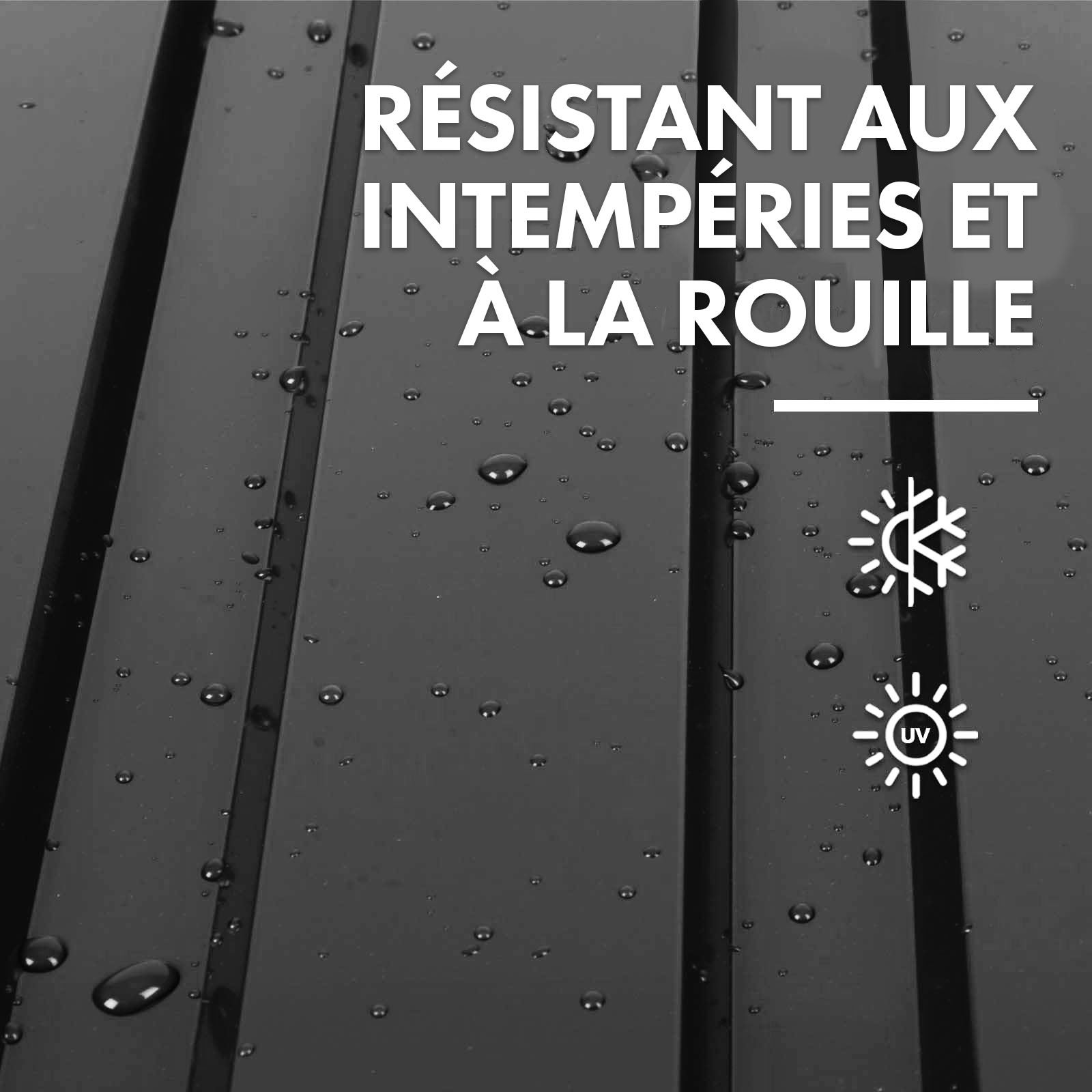 Lot de 15 tôles Couverture métallique Tôle avec vis Épaisseur : 0.25 mm, 115 x 45 cm, Noir - 8