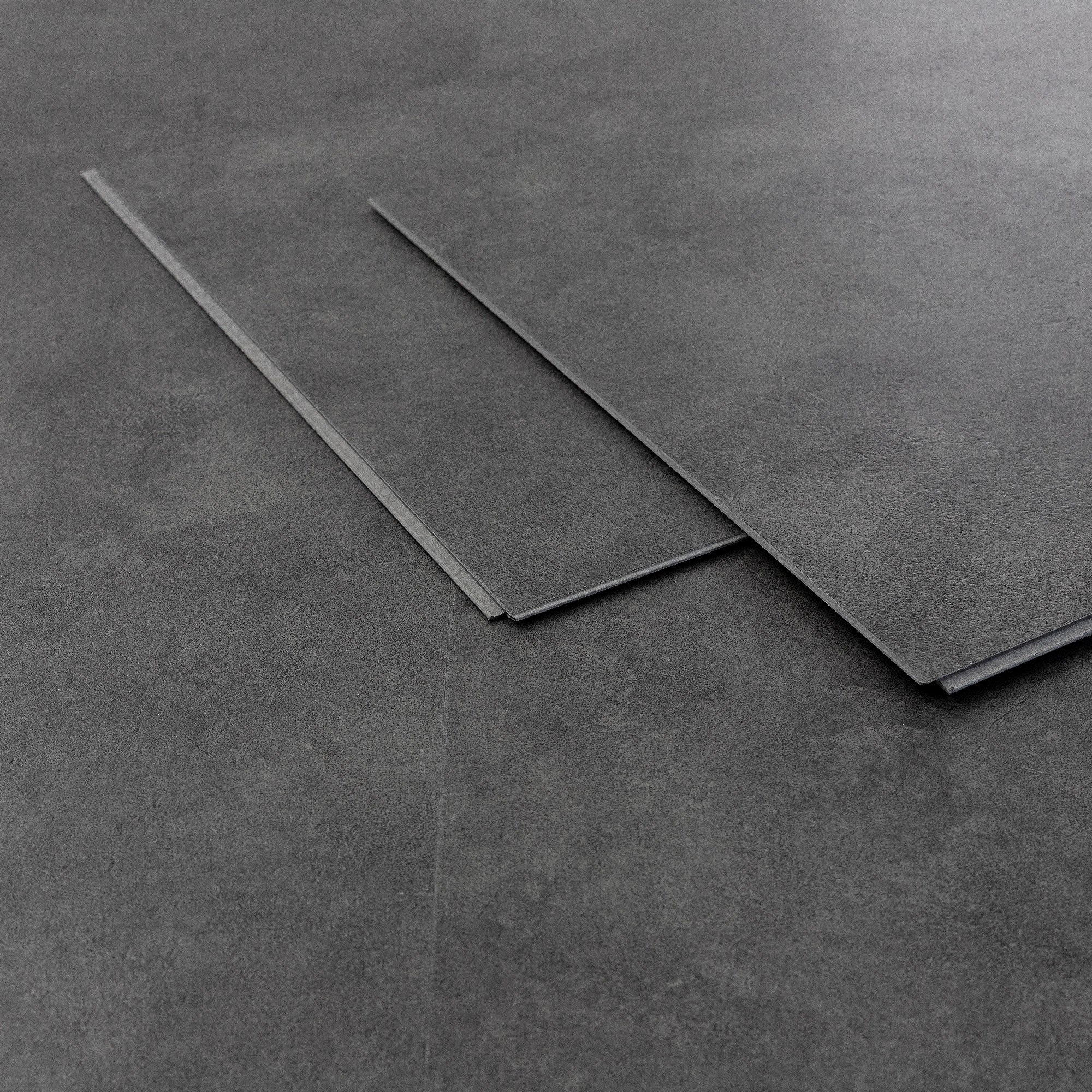 Parchet din PVC ML-Design cu sistem clic, grosime 4,2 mm, aspect beton închis, culoarea gri, impermeabil, 9,30 m² cu 50 plăci