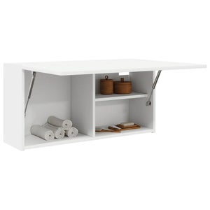 GIANTEX Armadio Ad Angolo Da Bagno 63x32x81 Cm – 2 Ante A Persiana, Ripiano Regolabile, MDF Impermeabile, Per Ingresso, Soggiorno O Bagno