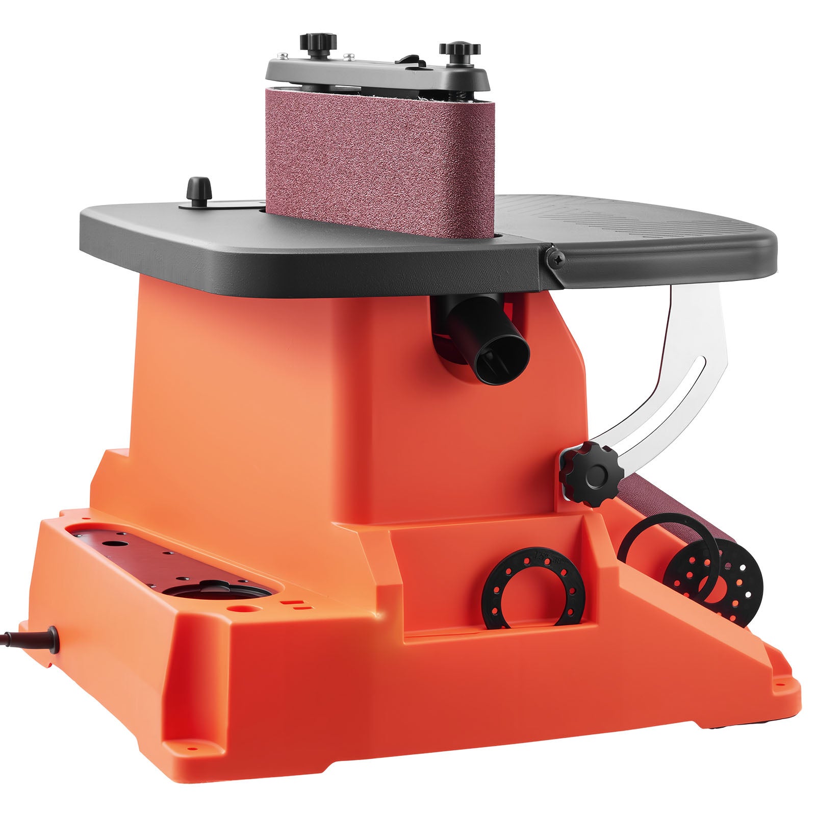 Ponceuse à broche oscillante VEVOR 2000 tr/min, course 16 mm, 5 manchons (12,7–50,8 mm), bande 610x98 mm, pour bois, meubles, bricolage - 9