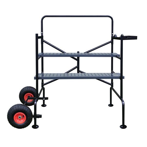 Echafaudage jardin - 2 plateaux - Hauteur de travail de 2.33 à 2.85m - 2 roues Ø 250mm - Plateau 1,13x0,20m - 2400880